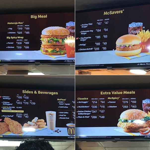 インド マクドナルド 価格
